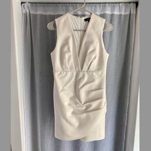 Lulu's M White Cocktail Bodycon Wrap Dress